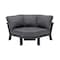 Armen Living Palau 4 Piece Outdoor Sectional Set with Cushions in Dark Gray and Natural Teak Wood Accent SETODPASE4GR - alternate 5
